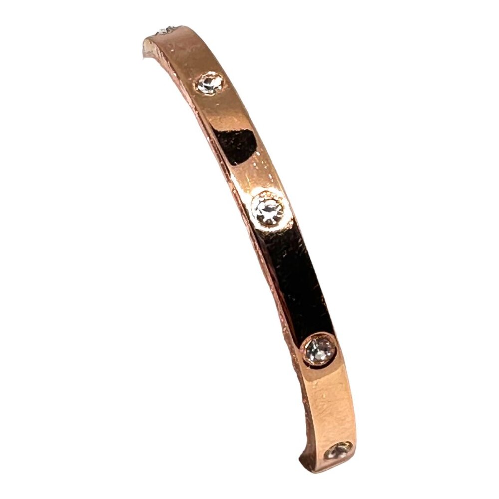 Rose Gold Plated Brilliant Rhinestone Bangle Bracelet  Set NWT